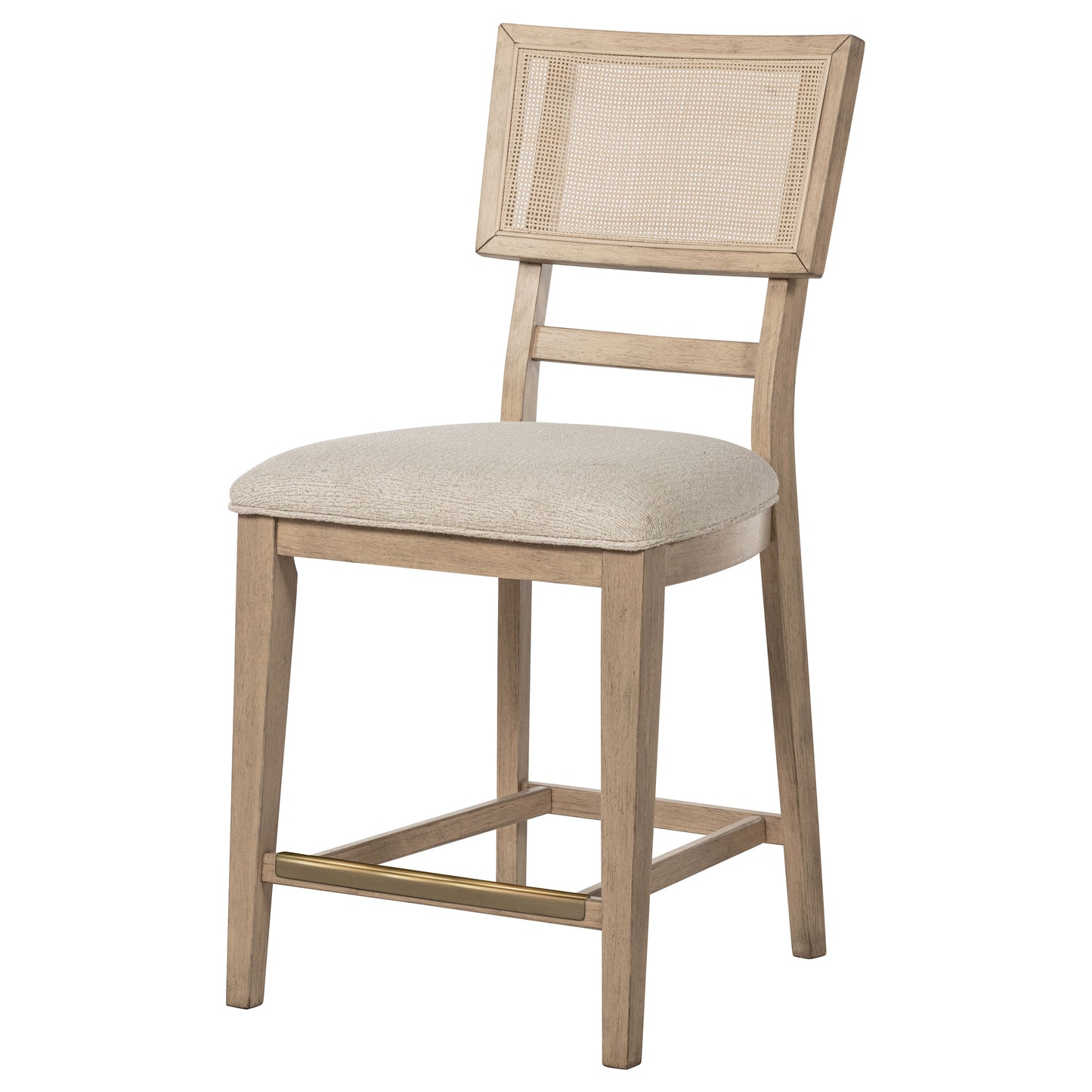Silla auxiliar de ratán Kailani de roble beige (juego de 2)