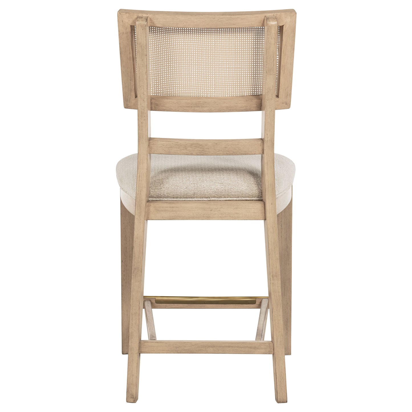 Silla auxiliar de ratán Kailani de roble beige (juego de 2)