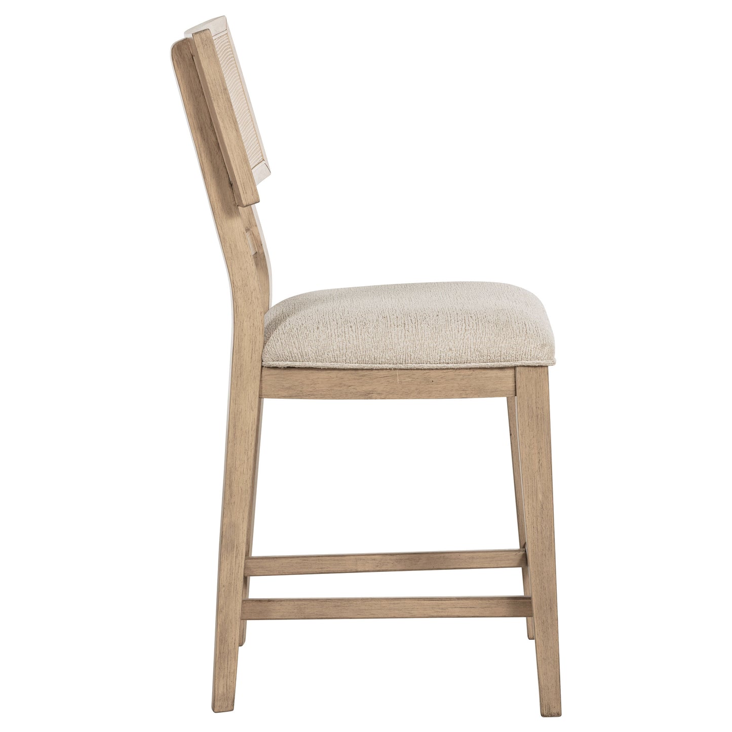 Silla auxiliar de ratán Kailani de roble beige (juego de 2)