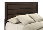 Cama Kauffman Wood Eastern King con paneles de almacenamiento en color cacao oscuro
