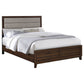 Cama Queen tapizada Welsley de 50 pulgadas en color nogal