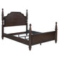Cama California King con dosel Andover de 63 pulgadas, roble oscuro