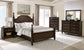 Cama California King con dosel Andover de 63 pulgadas, roble oscuro