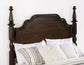 Cama Andover Queen con dosel de 63 pulgadas, roble oscuro