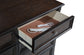 Cómoda Andover de 8 cajones en roble oscuro