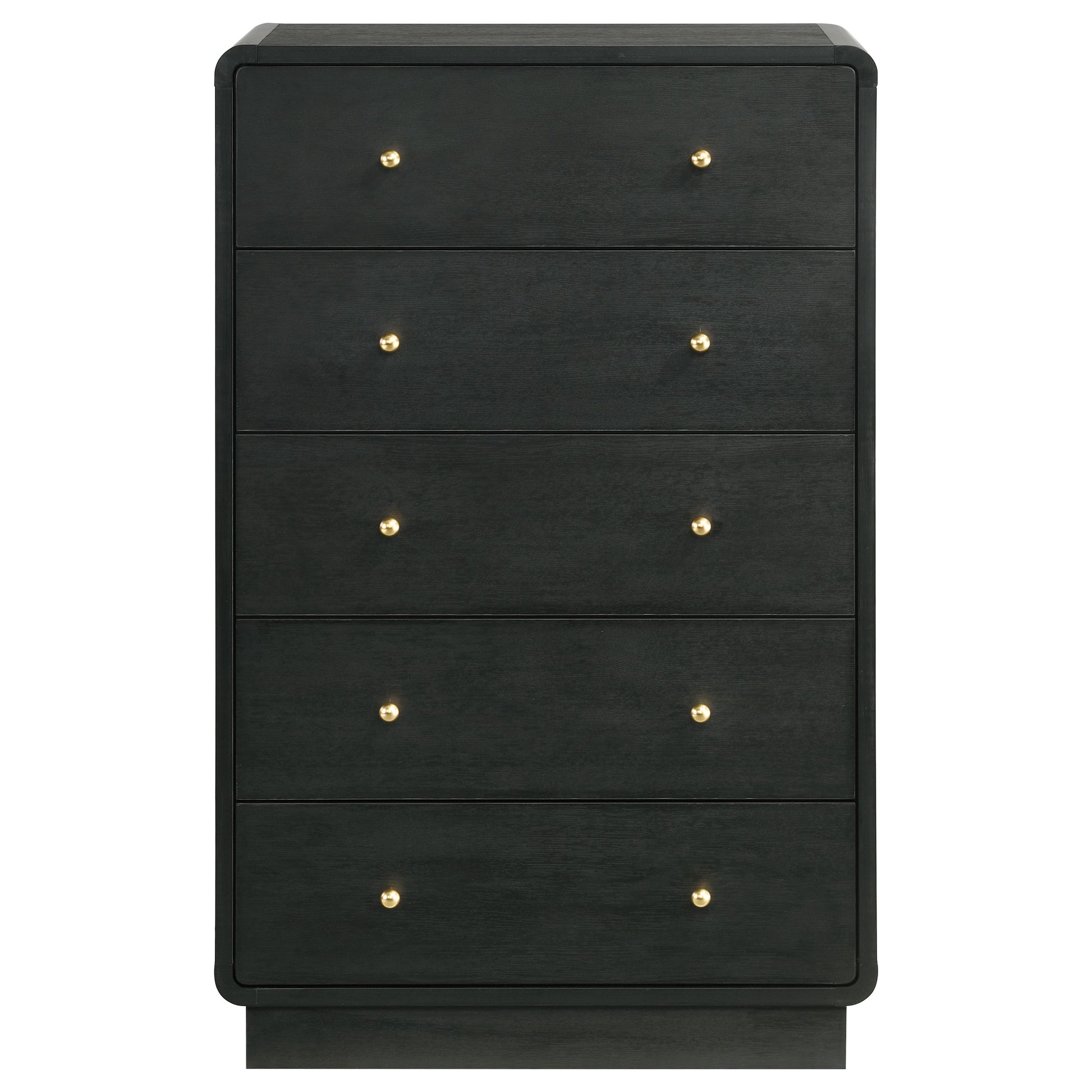 black dresser 5 drawer Cavelle - 5-Drawer Chest Of Drawers
