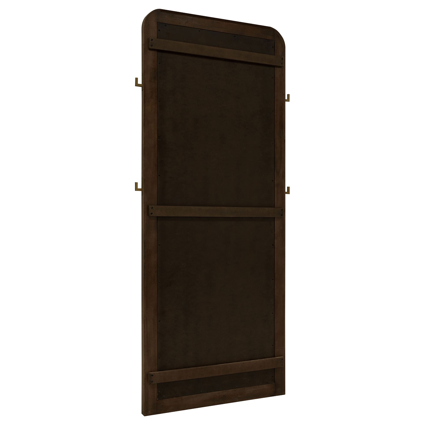 Espejo de pie de cuerpo entero con tejido de caña Arini, lavado arena