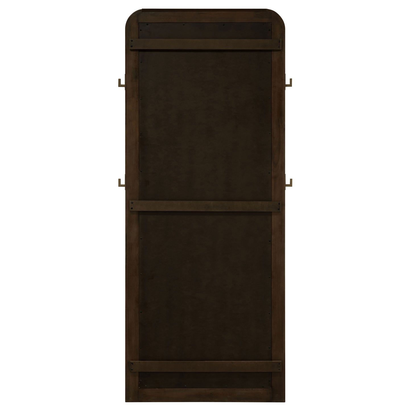 Espejo de pie de cuerpo entero con tejido de caña Arini, lavado arena