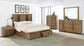 Juego de dormitorio Terrace California King de 5 piezas, color marrón ceniza
