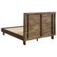 Cama Glenwood Eastern King de 48 pulgadas con plataforma y paneles en marrón cálido