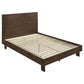Cama Glenwood Eastern King de 48 pulgadas con plataforma y paneles en marrón cálido