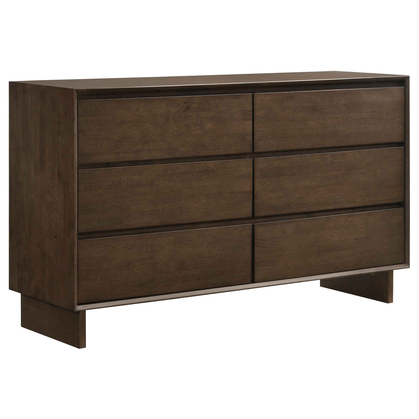 Cómoda Glenwood de 6 cajones en marrón cálido
