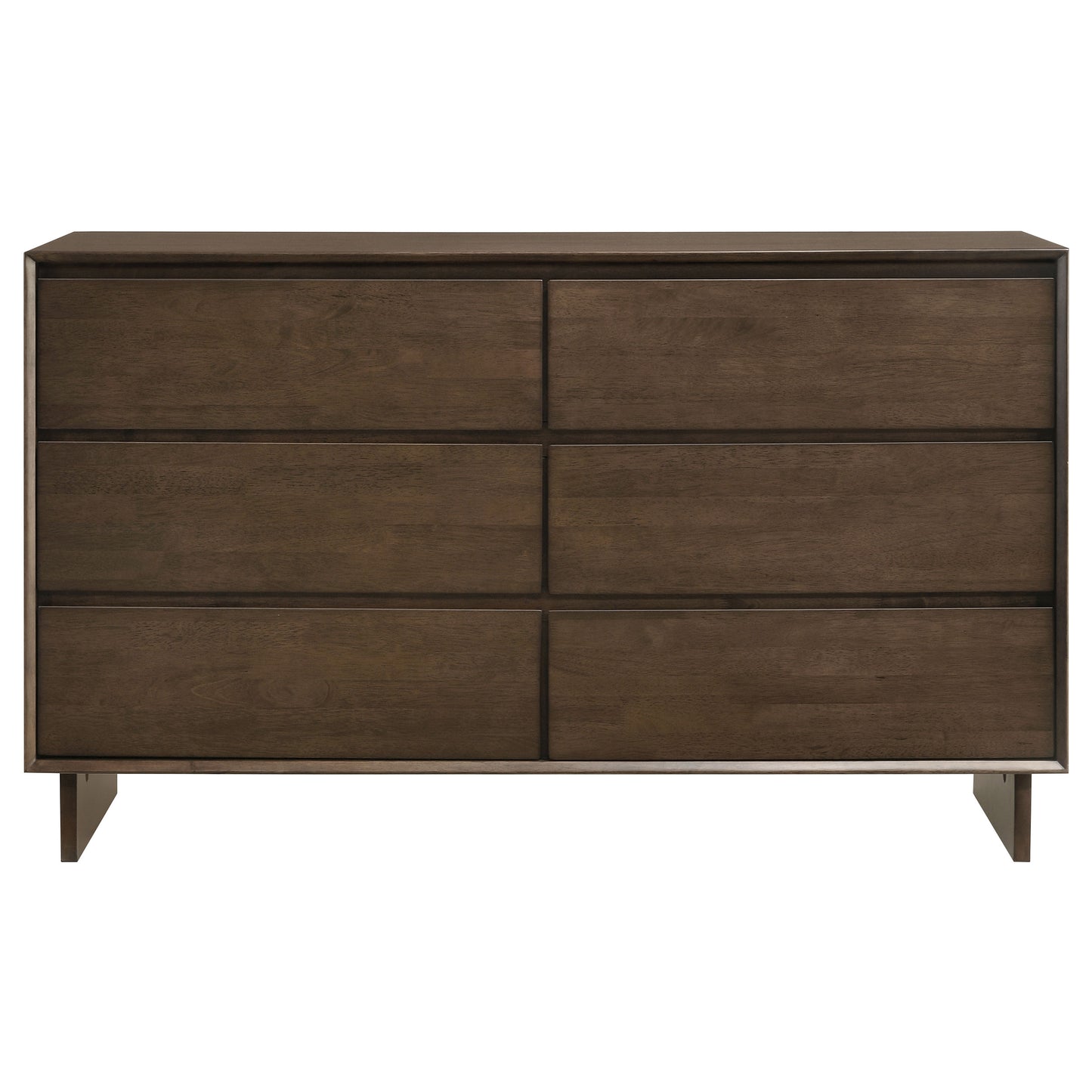 Cómoda Glenwood de 6 cajones en marrón cálido
