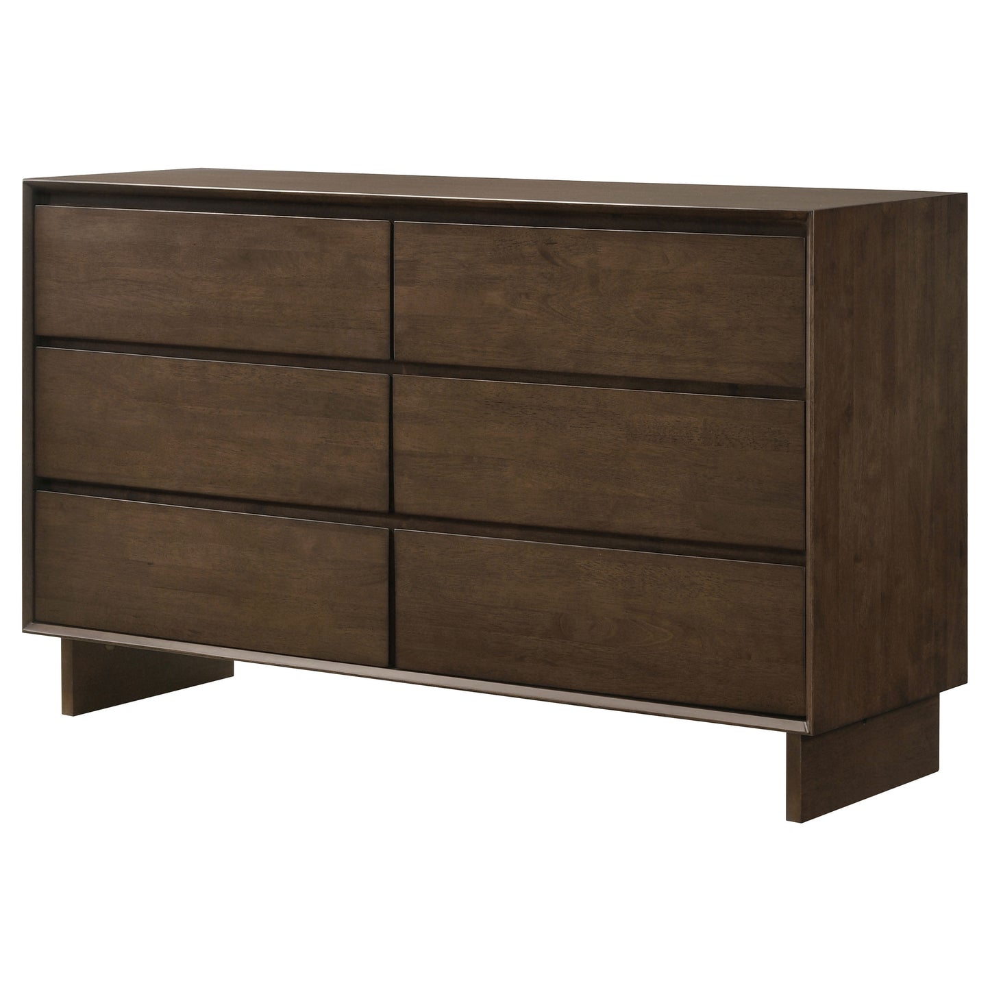 Cómoda Glenwood de 6 cajones en marrón cálido