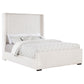 Cama California King tapizada Natasha de 65 pulgadas en color crema