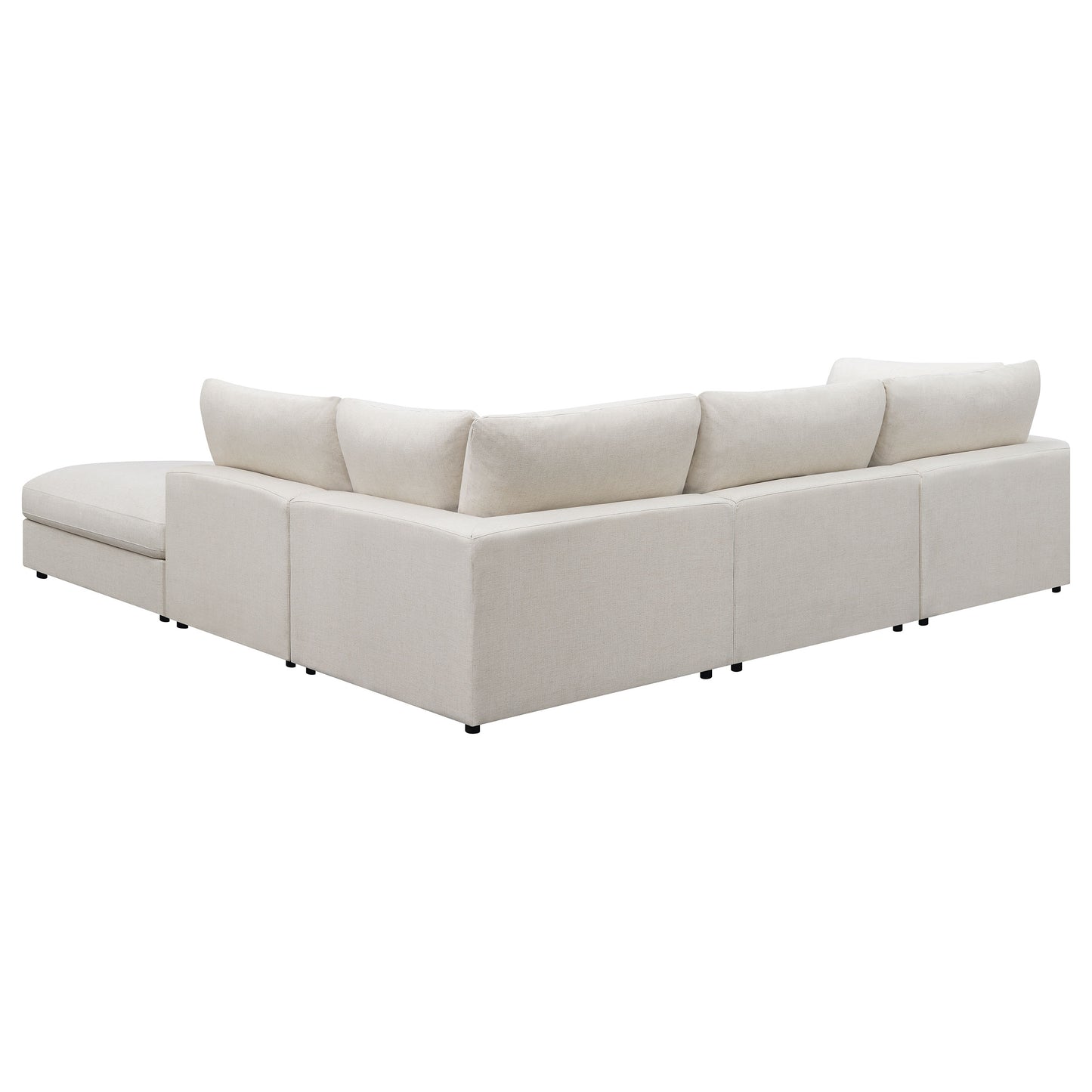 Sofá modular seccional tapizado de 5 piezas Serene en beige