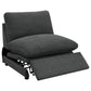 Seccional reclinable eléctrico modular Collins de 5 piezas, gris oscuro