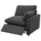 Seccional reclinable eléctrico modular Collins de 5 piezas, gris oscuro