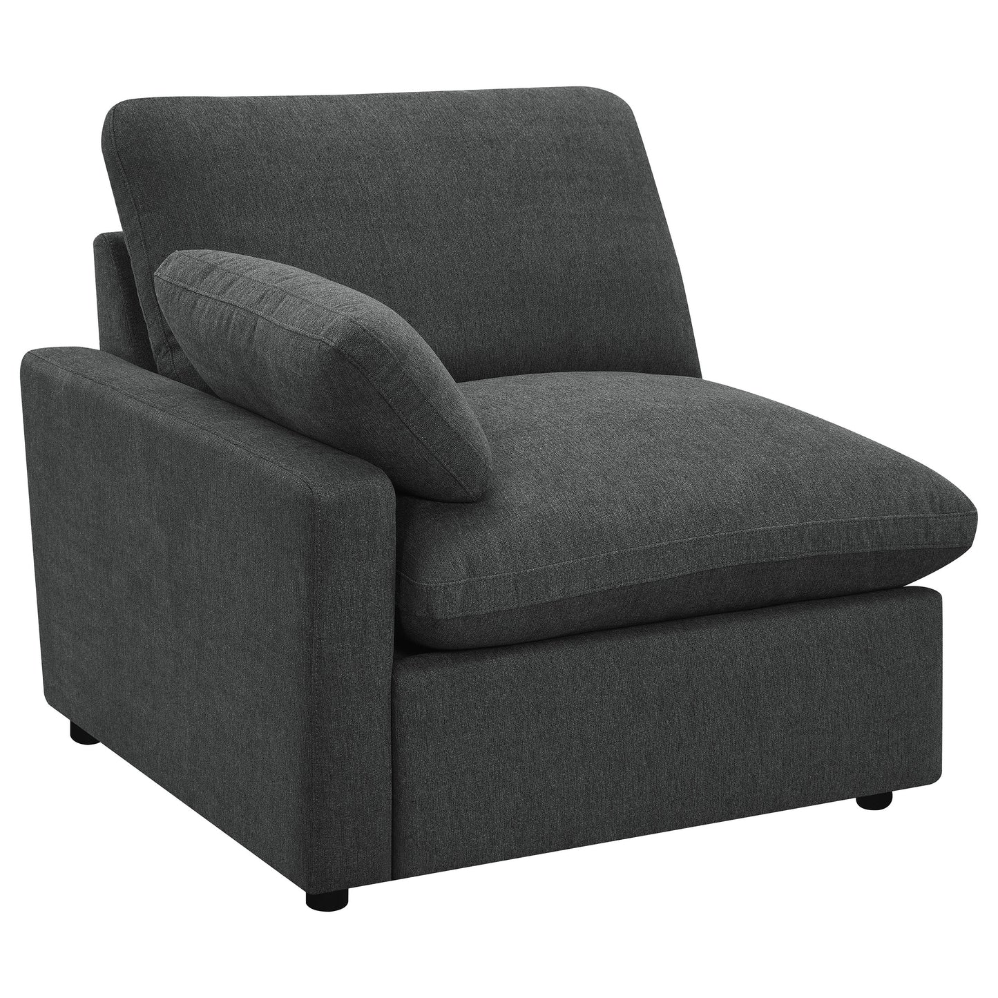 Seccional reclinable eléctrico modular Collins de 5 piezas, gris oscuro