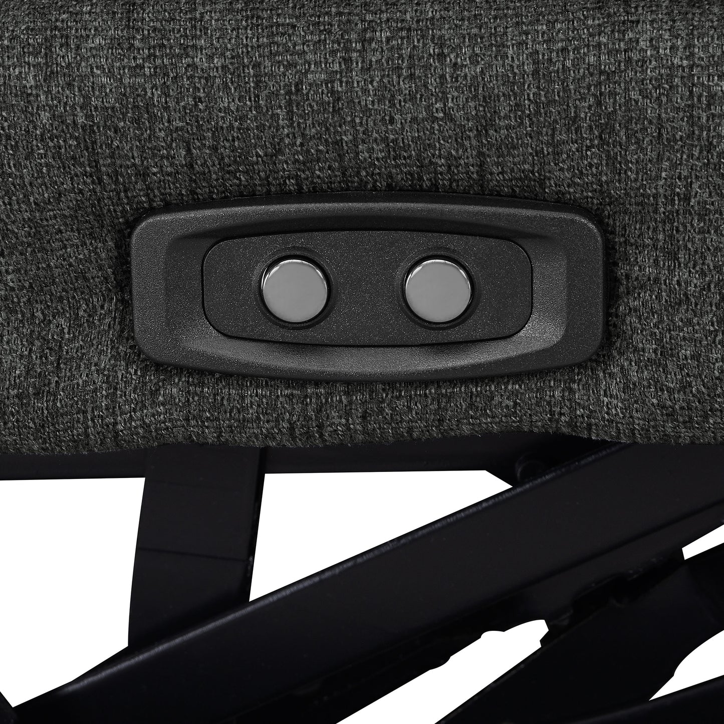 Seccional reclinable eléctrico modular Collins de 5 piezas, gris oscuro