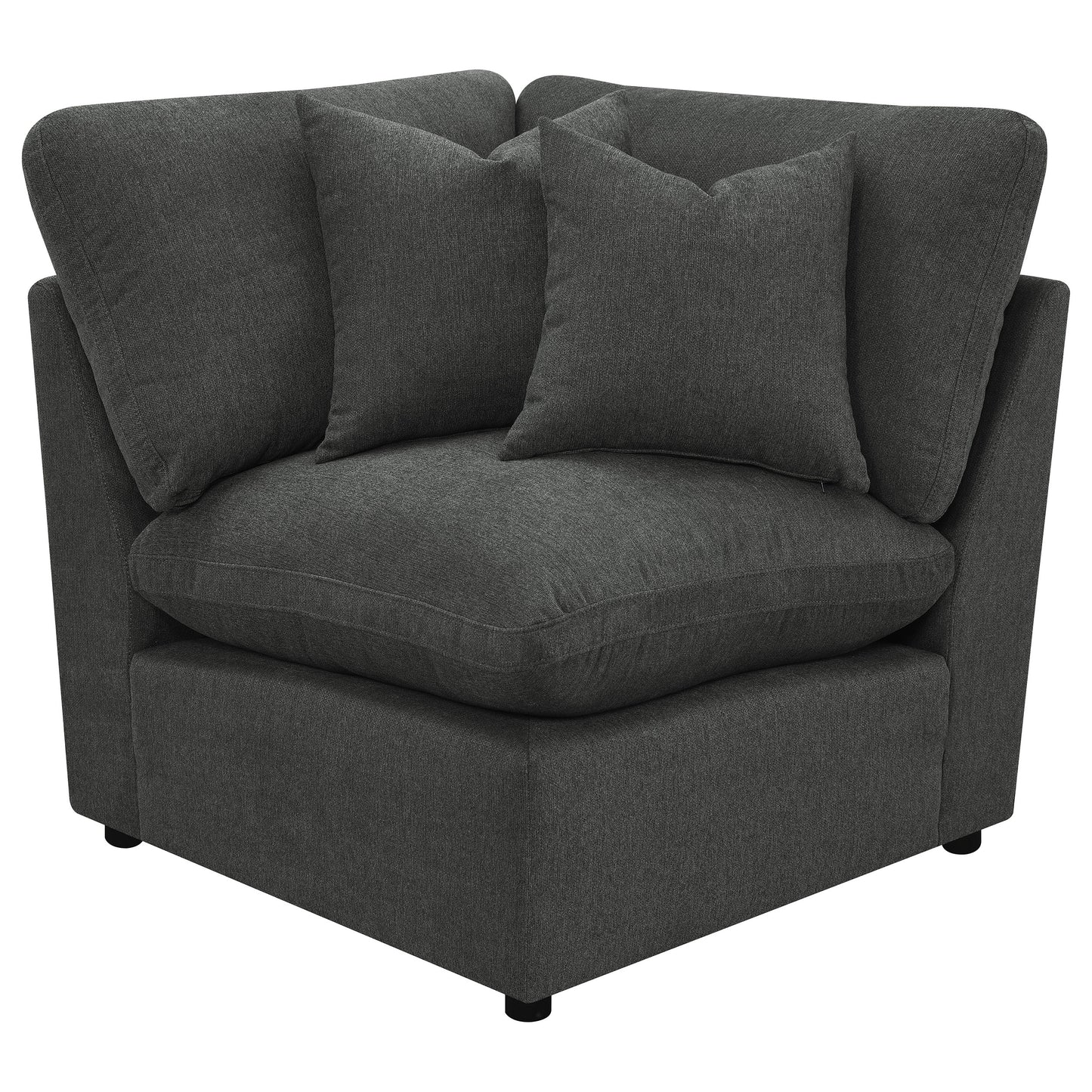 Seccional reclinable eléctrico modular Collins de 5 piezas, gris oscuro