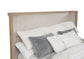 Cama Kailani California King de 49 pulgadas con respaldo alto y roble beige