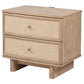 Kailani 2-drawer Nightstand Bedside Table Beige Oak