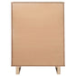 Cómoda de dormitorio Kailani de 5 cajones en roble beige