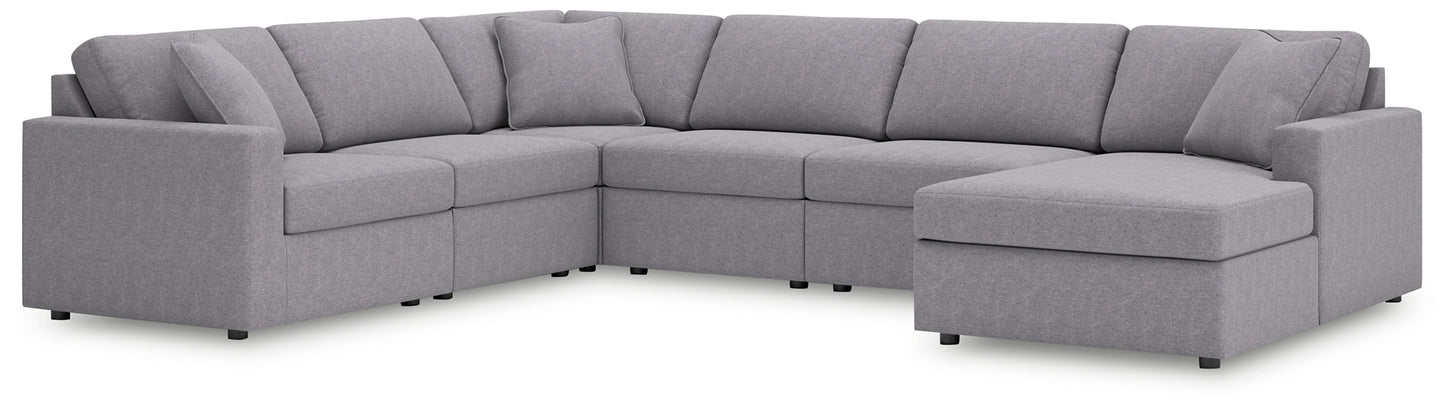 Seccional Modmax de 6 piezas con chaise longue
