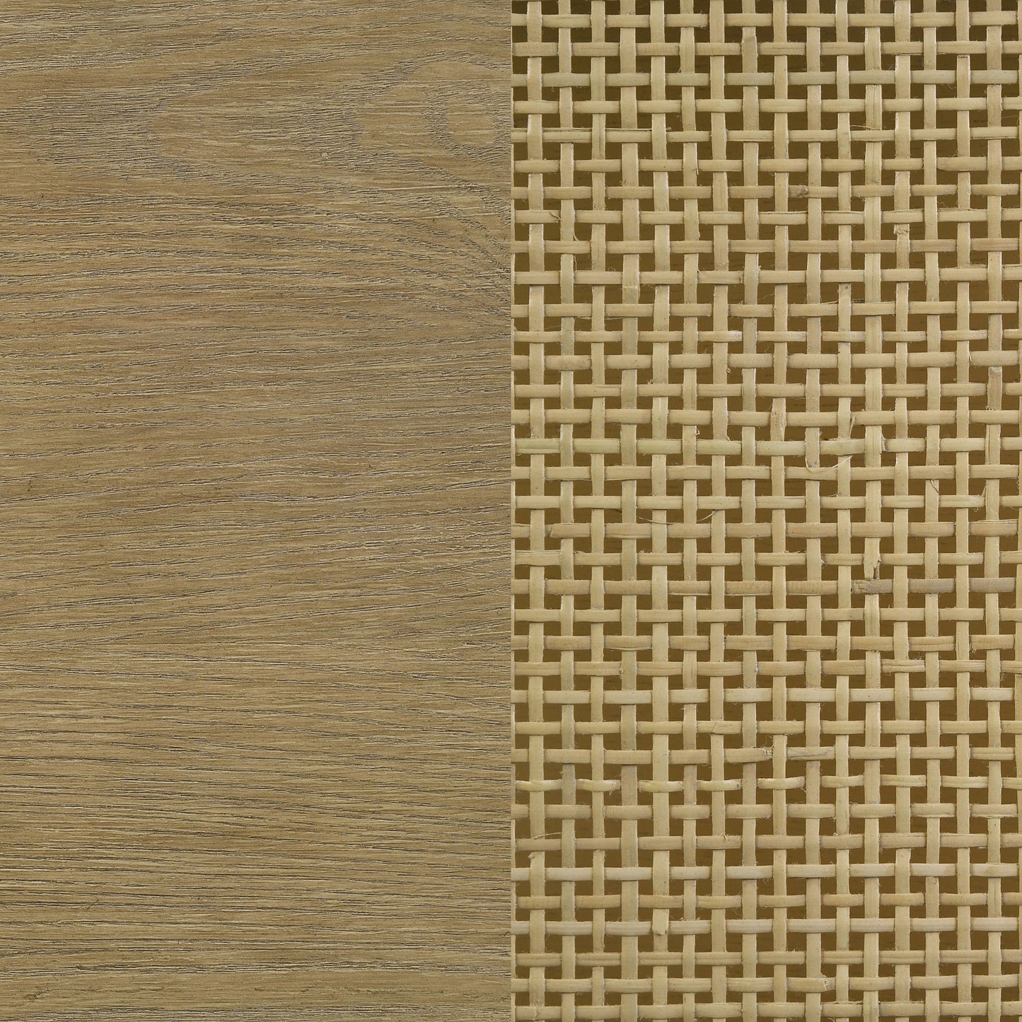 Espejo de pie de cuerpo entero con tejido de caña Arini, lavado arena