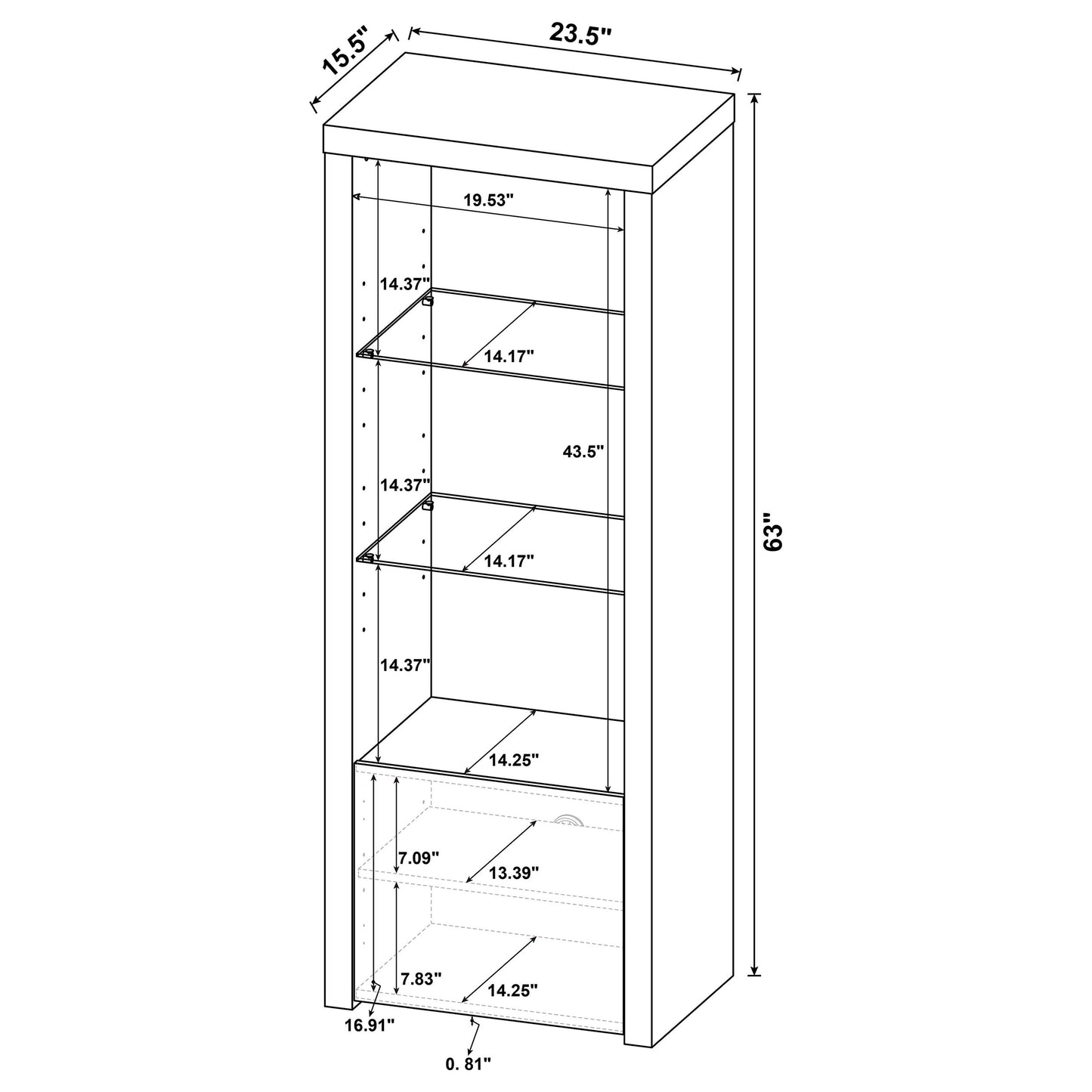Centro de entretenimiento para TV Jude de 3 piezas de 71 pulgadas, blanco de alto brillo