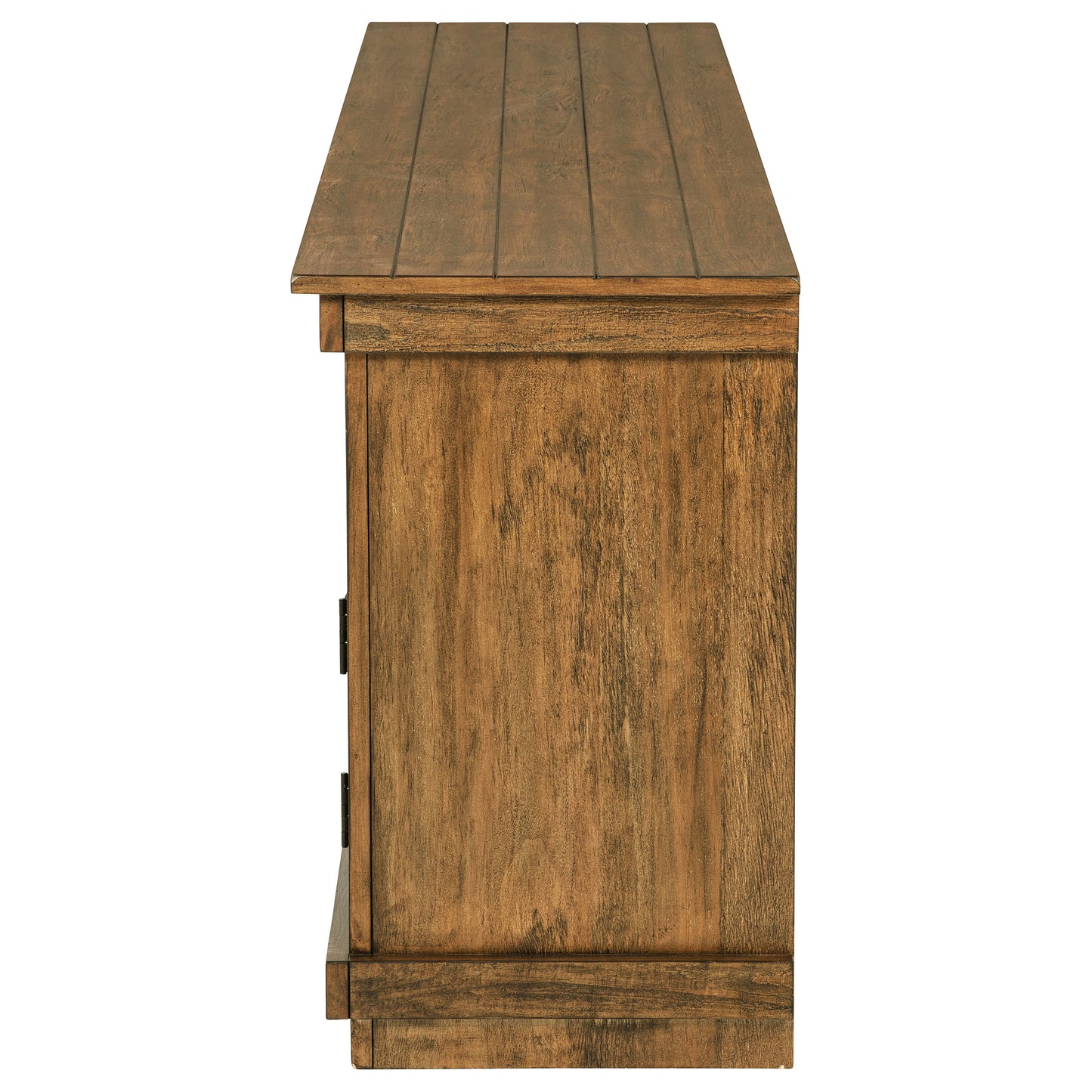 Consola multimedia Payne para TV de 70 pulgadas en marrón desgastado