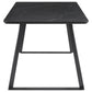 Juego de mesa de comedor Smith de 7 piezas con superficie de cerámica rectangular, color negro
