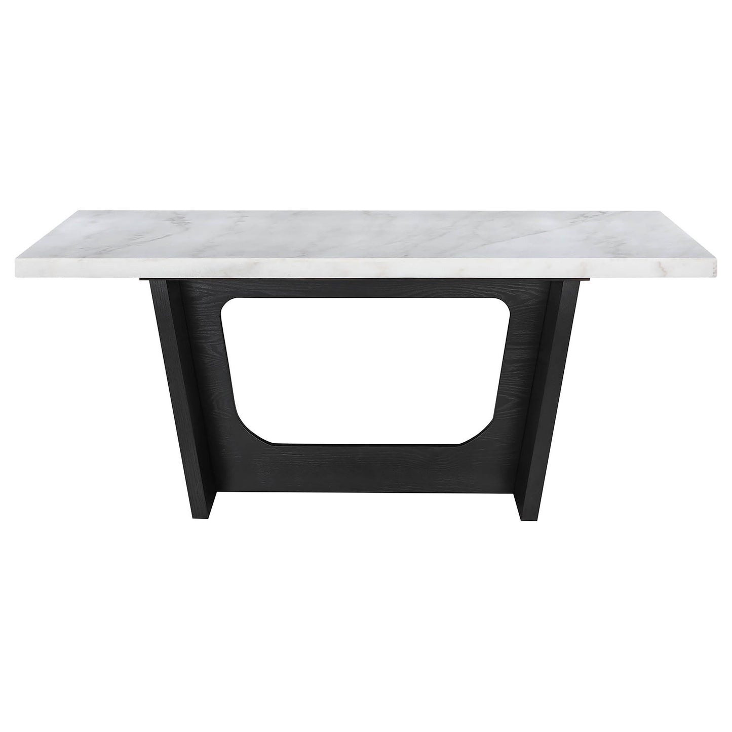 Juego de mesa de comedor rectangular de 5 piezas con tablero de mármol Sherry, color gris