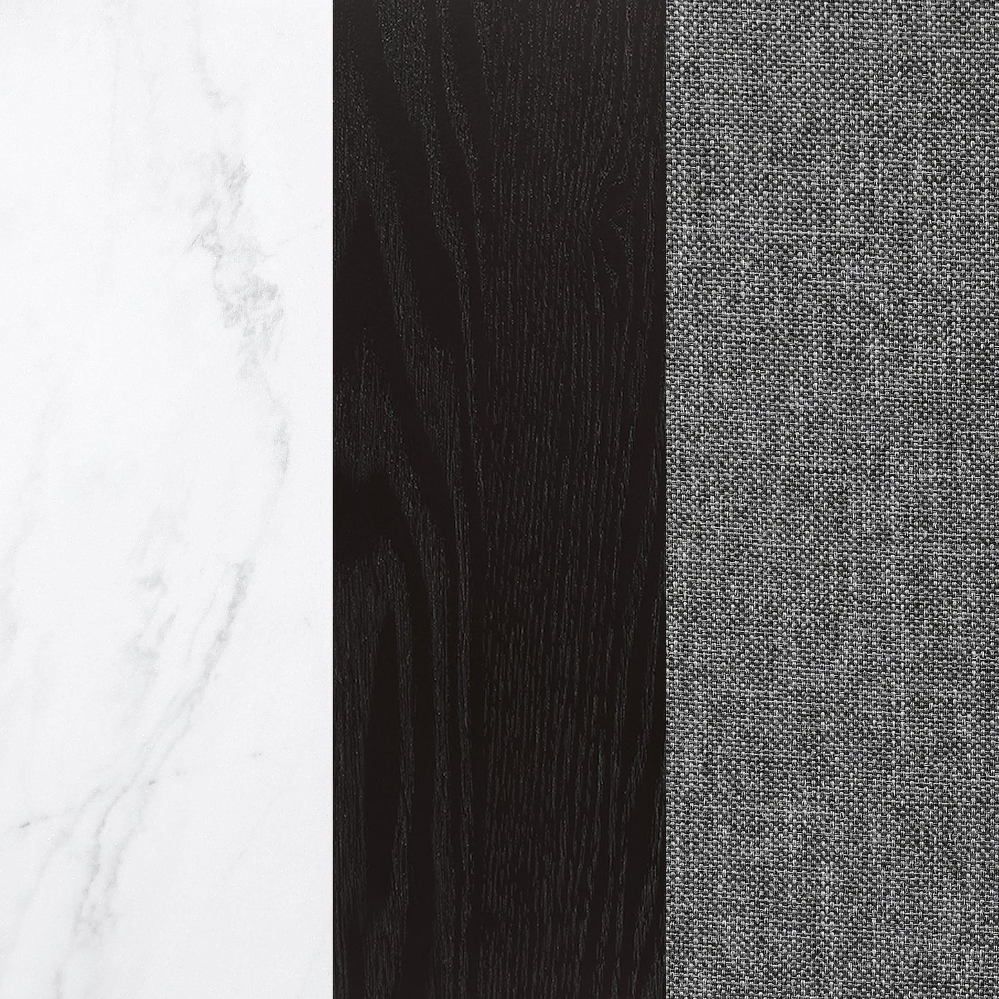 Juego de mesa de comedor rectangular de 5 piezas con tablero de mármol Sherry, color gris