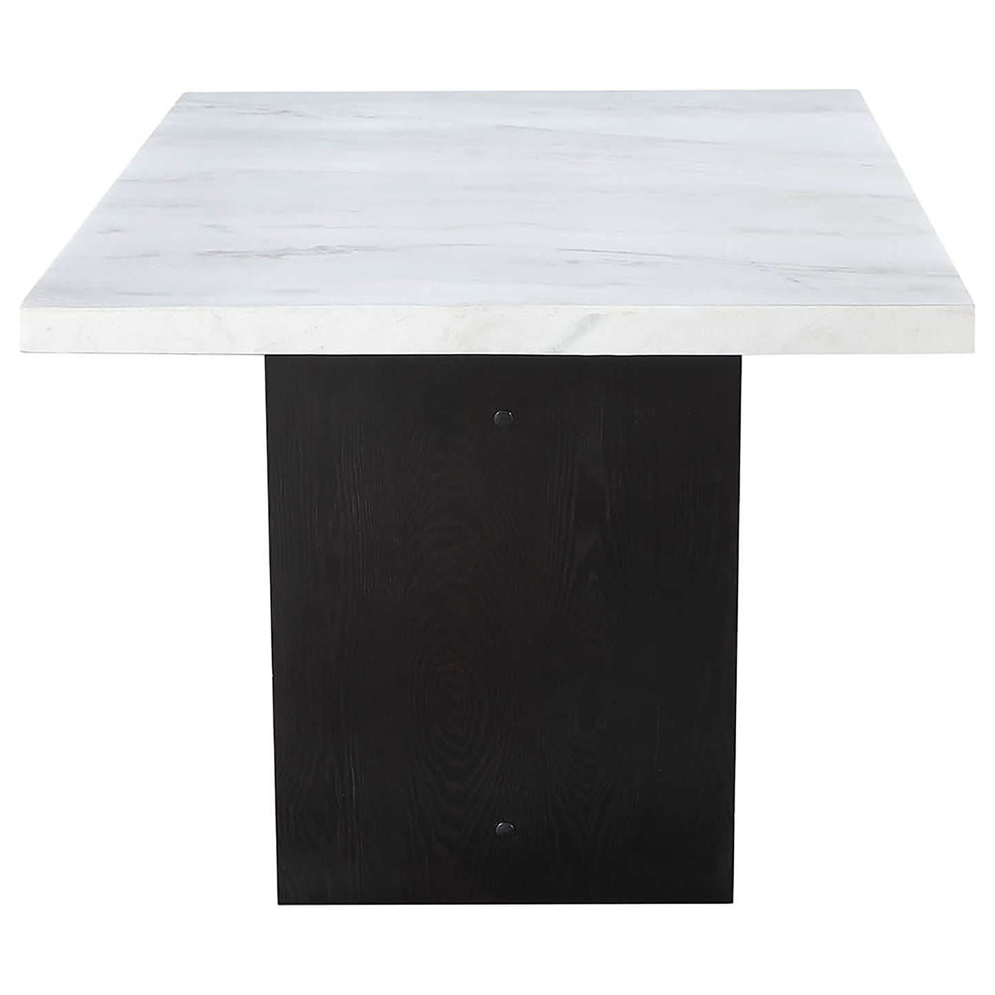Juego de mesa de comedor rectangular de 7 piezas con tablero de mármol Sherry, color gris