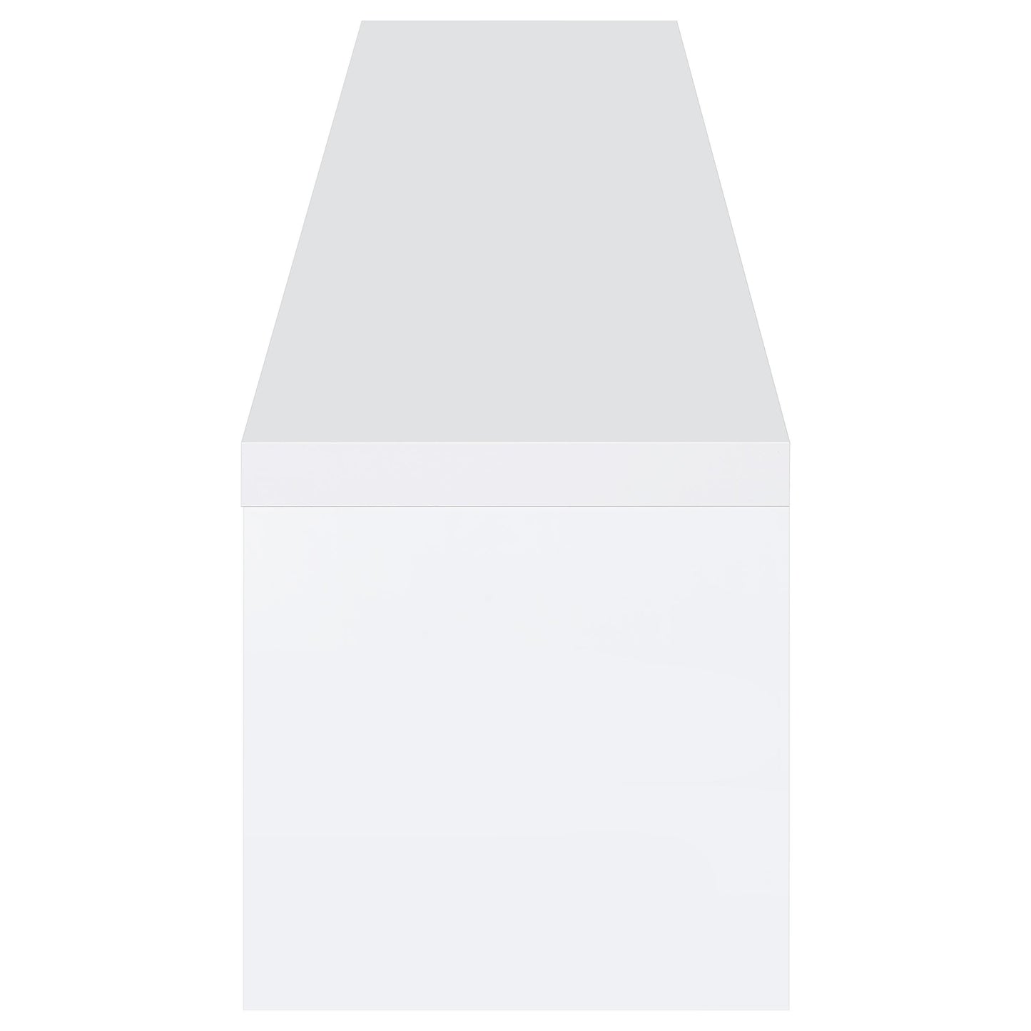 Centro de entretenimiento para TV Jude de 3 piezas de 71 pulgadas, blanco de alto brillo