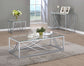 Lille 3-piece Glass Top Coffee And End Table Set Chrome