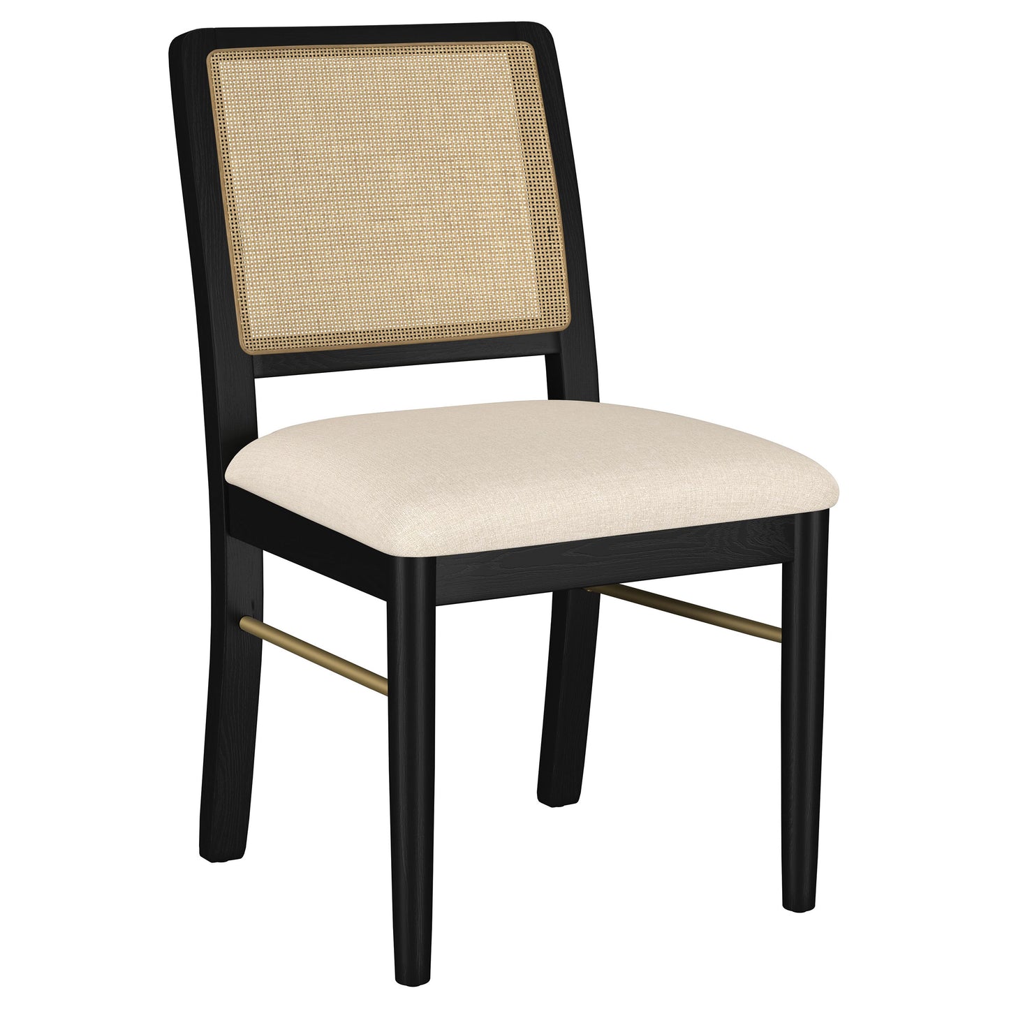 Silla de comedor Arini de ratán negro (juego de 2)