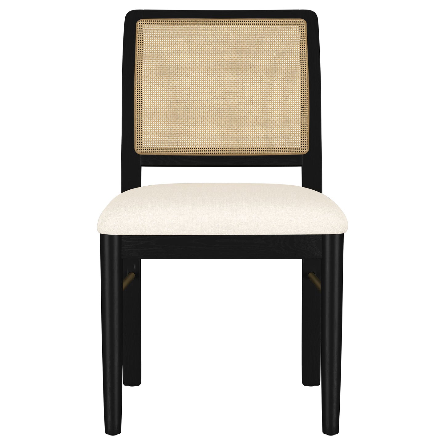 Silla de comedor Arini de ratán negro (juego de 2)