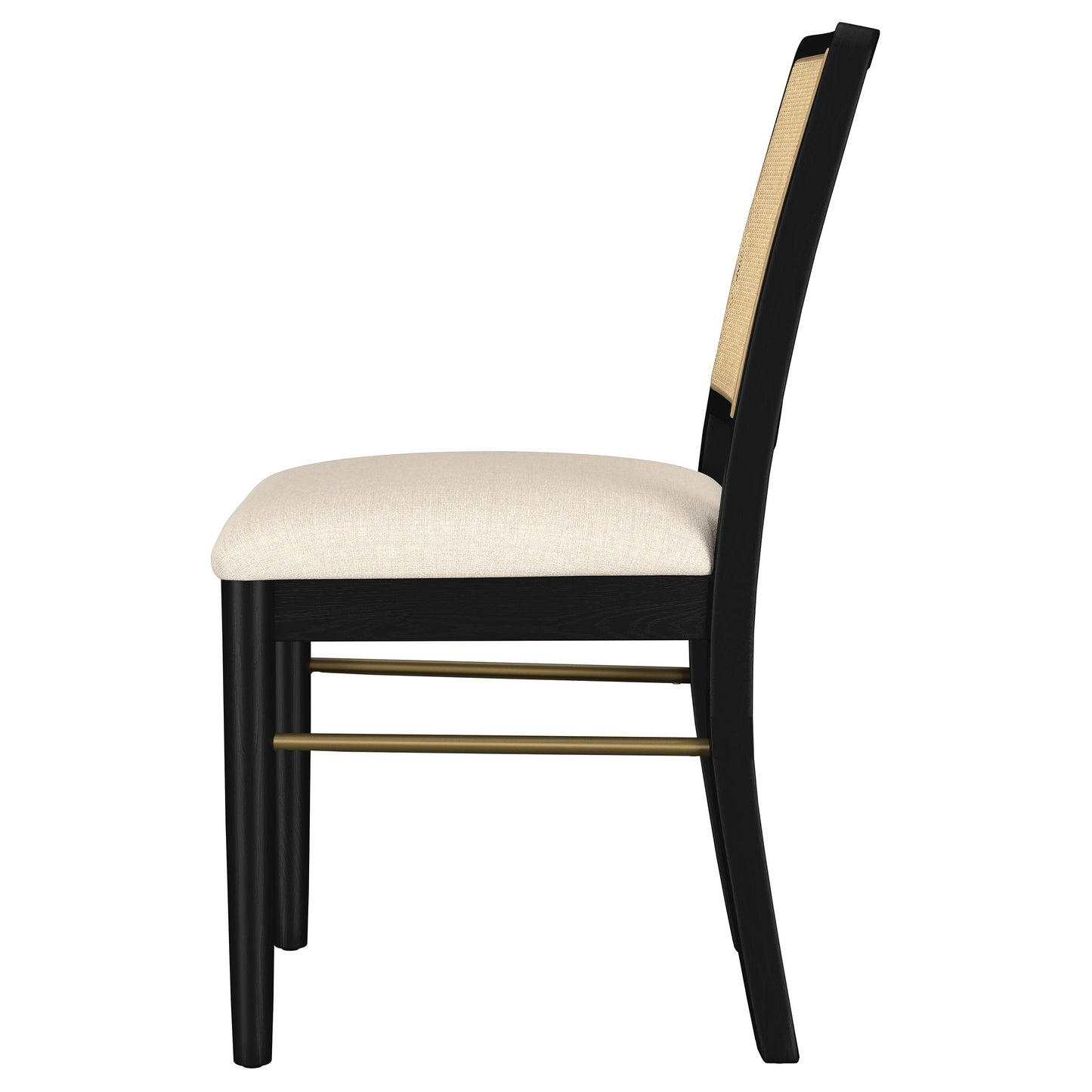Silla de comedor Arini de ratán negro (juego de 2)