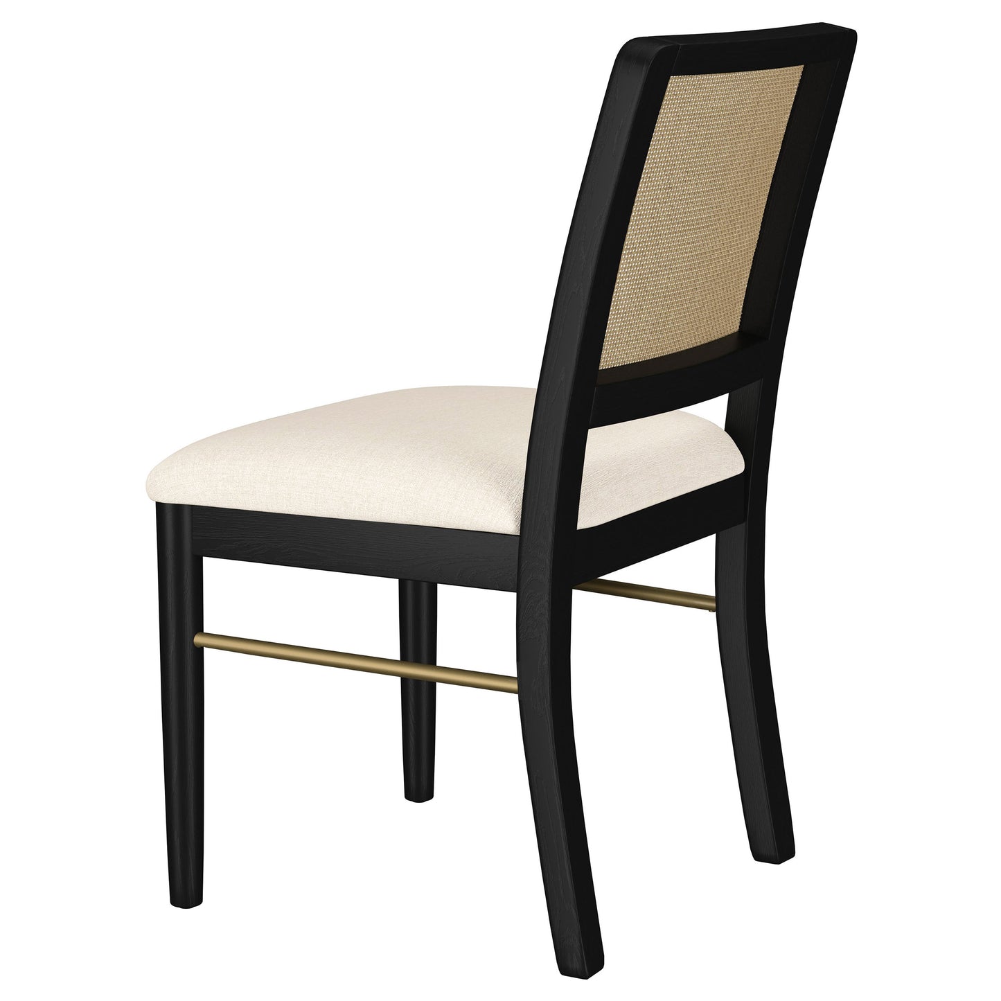 Silla de comedor Arini de ratán negro (juego de 2)