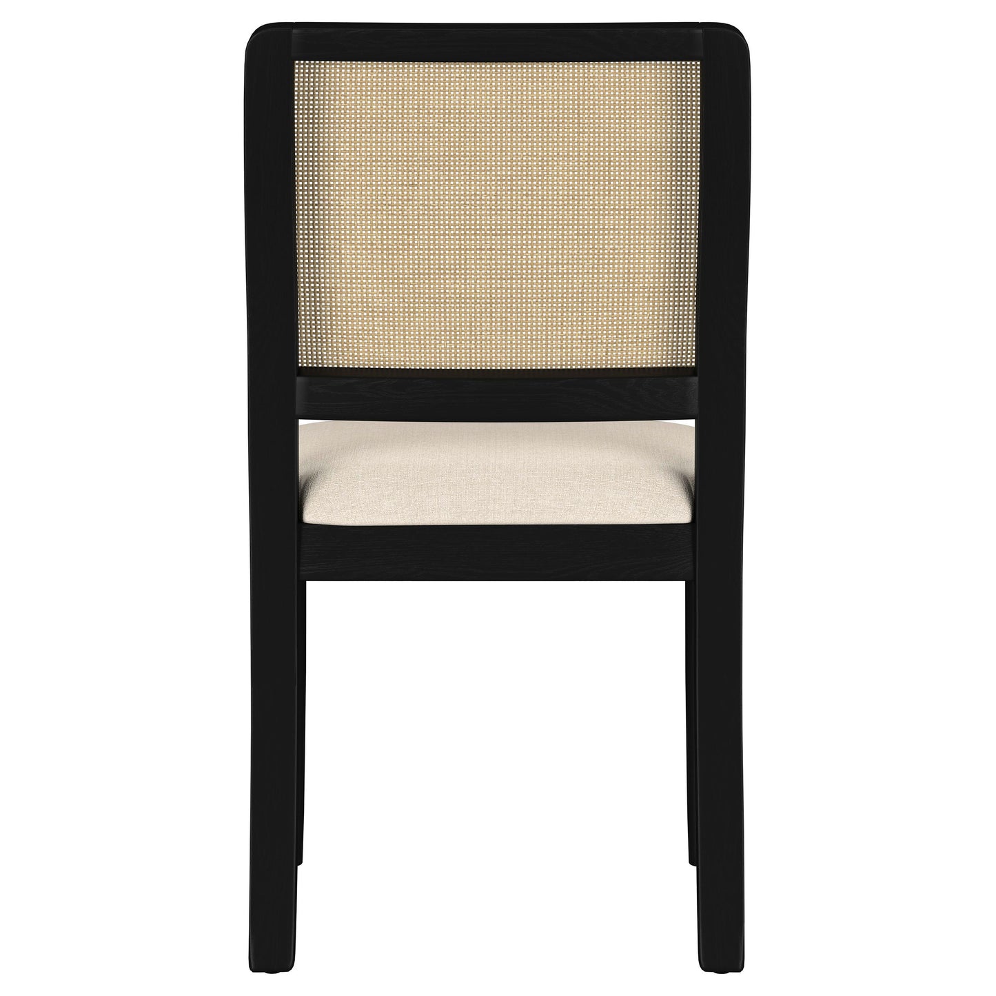 Silla de comedor Arini de ratán negro (juego de 2)