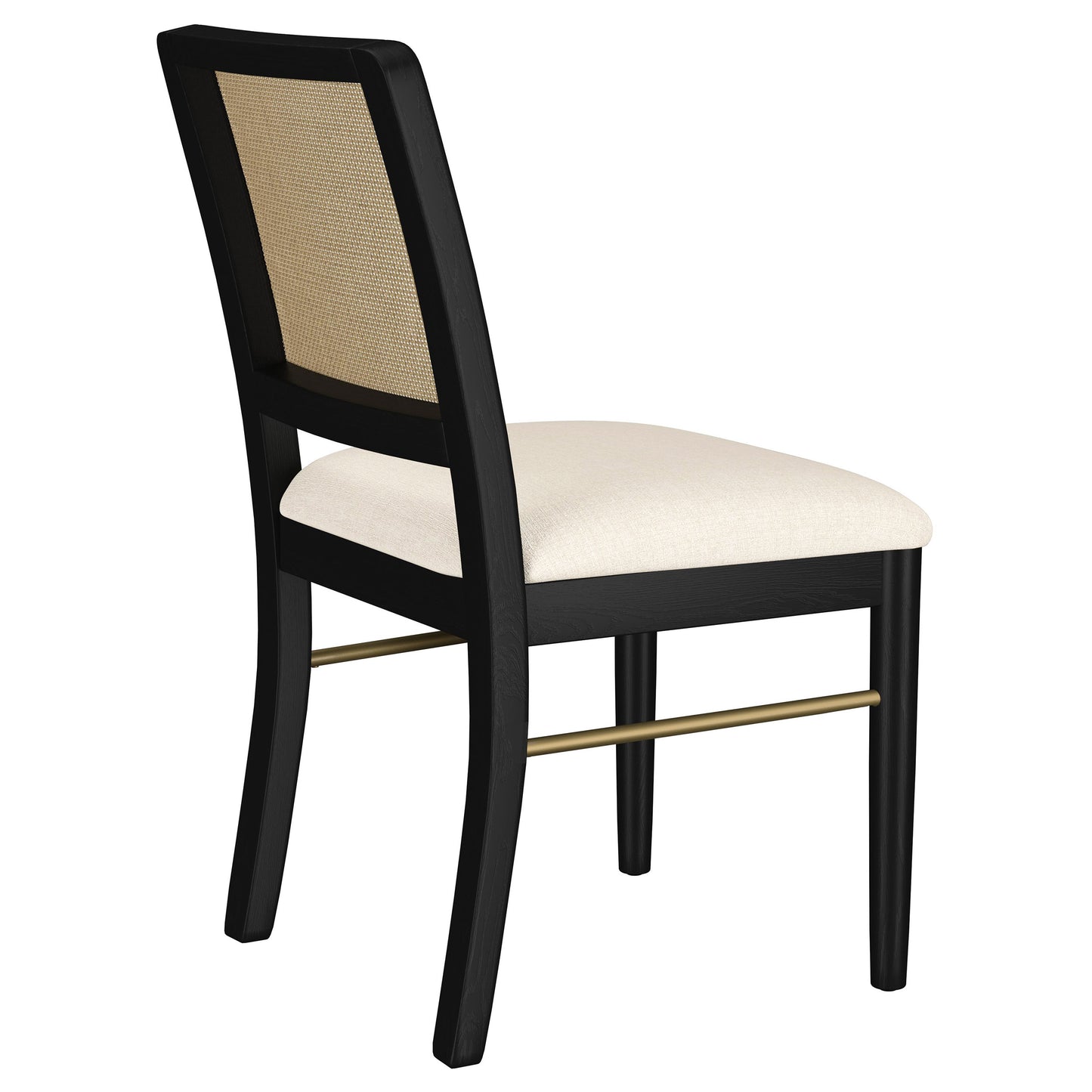 Silla de comedor Arini de ratán negro (juego de 2)