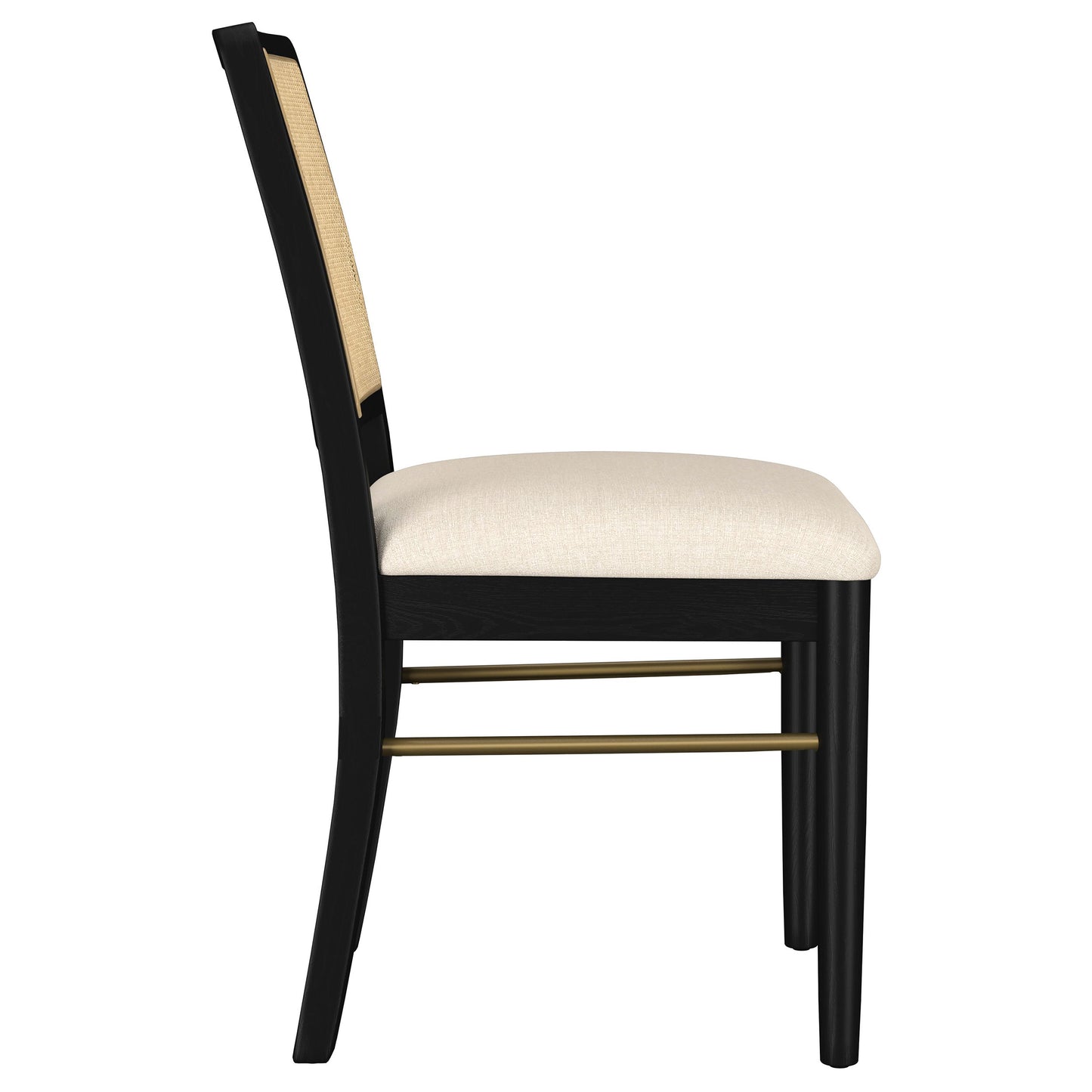 Silla de comedor Arini de ratán negro (juego de 2)