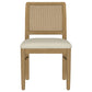 Silla de comedor de ratán Arini, color arena (juego de 2)