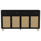 Arini 2-drawer Cane Door Dining Sideboard Server Black
