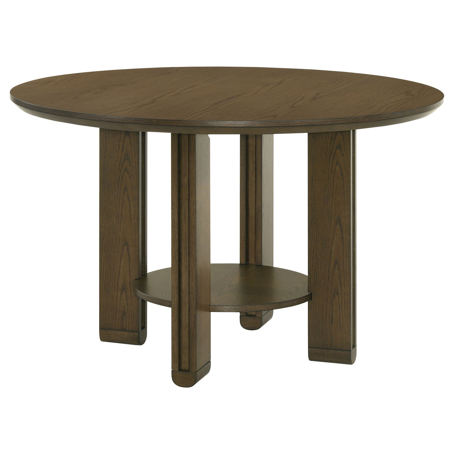 Juego de mesa de comedor redonda de madera marrón de 5 piezas Ottowa