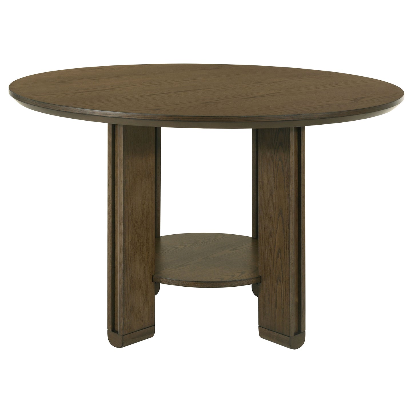 Juego de mesa de comedor redonda de madera marrón de 5 piezas Ottowa