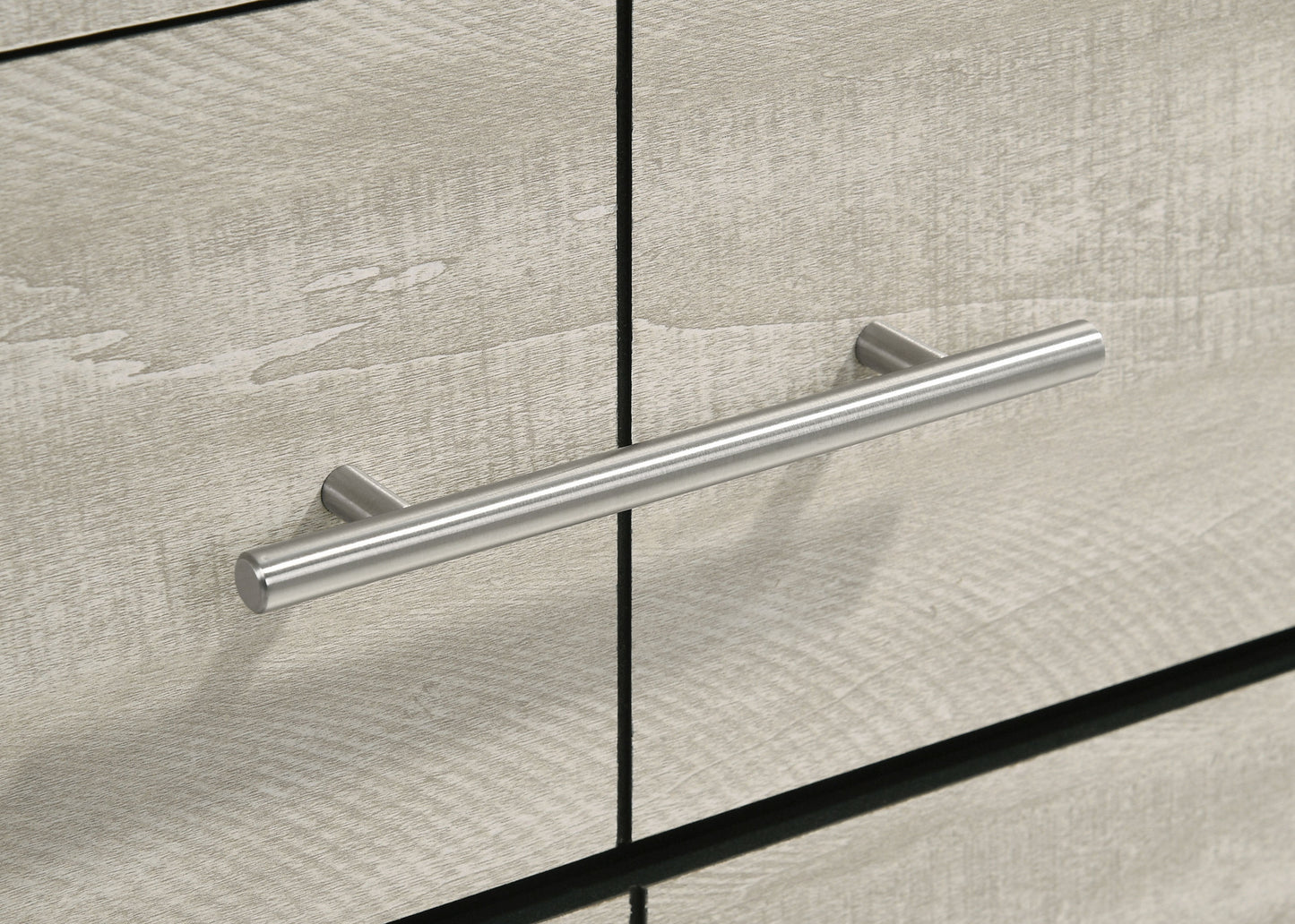 Juego de dormitorio doble Trenton de 4 piezas en color crema rústico